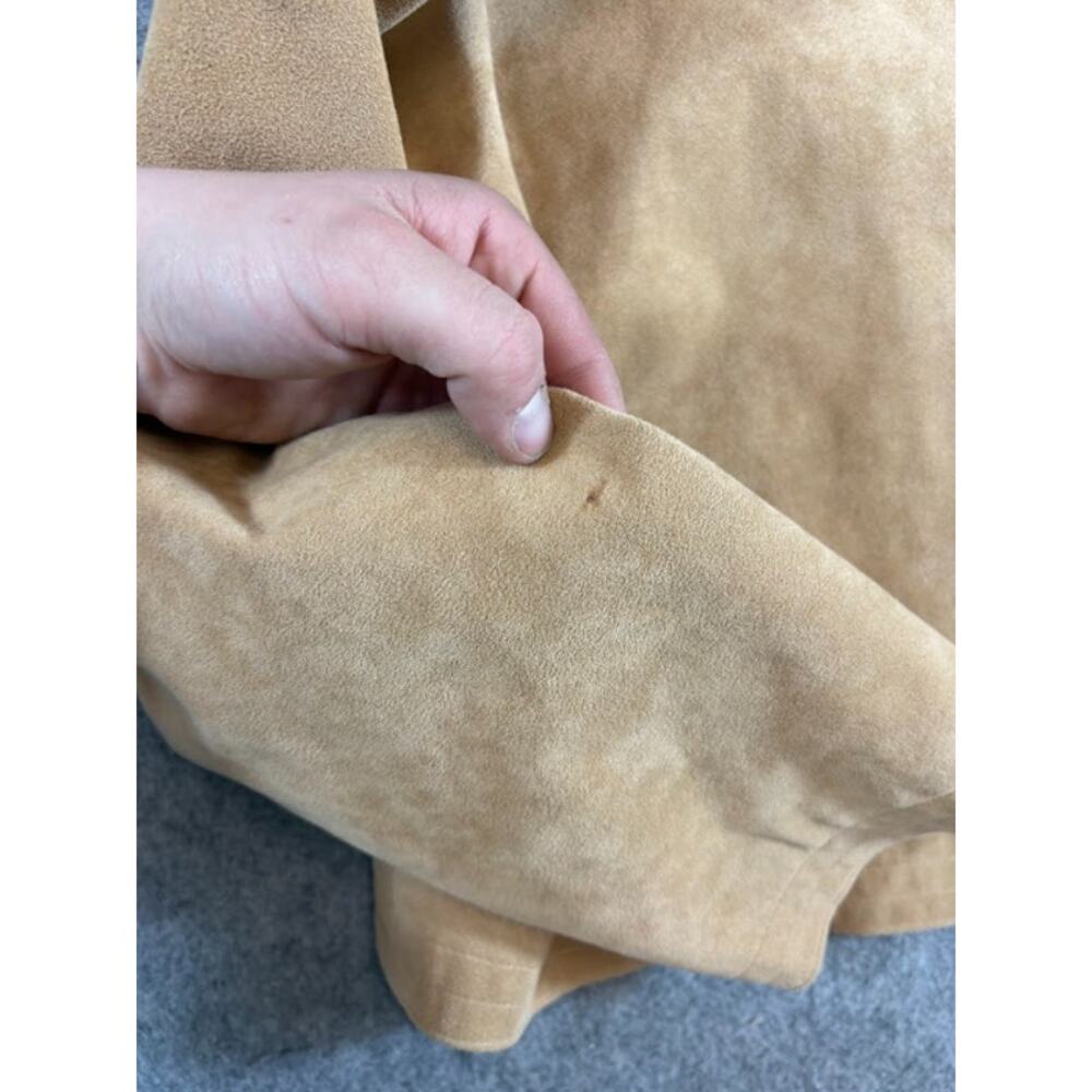 VTG Alfreda Mozzelice Crop Suede Jacket Women Large Old Money Minimalist 80s 90s - Picture 5 of 8